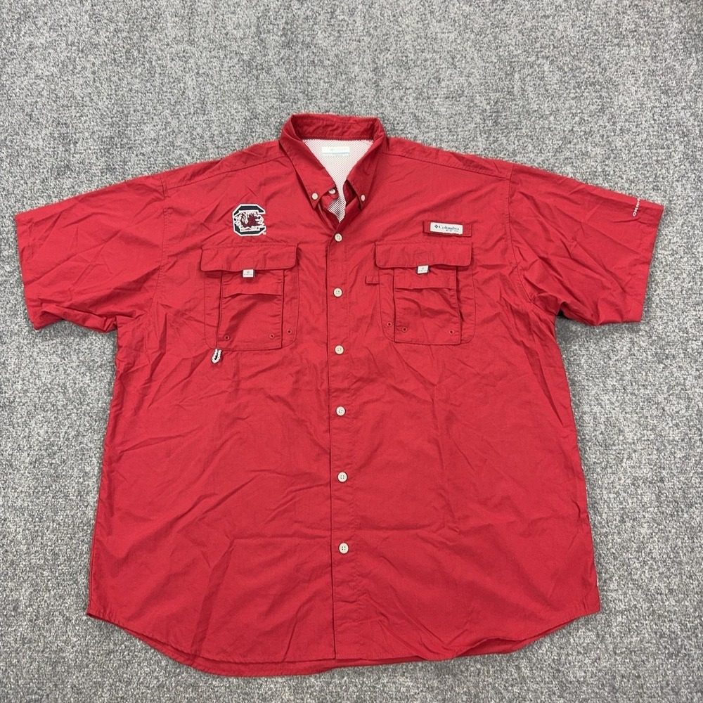 South Carolina Gamecocks Shirt Mens XL Red NCAA Football Columbia PFG Omni-Shade